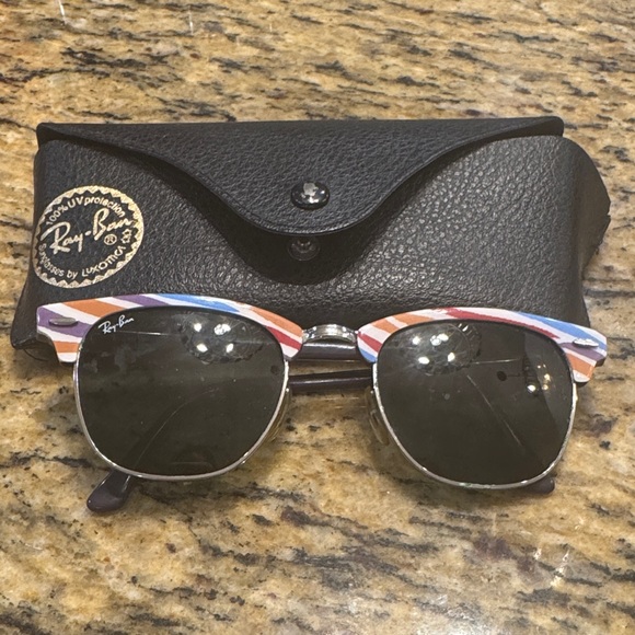 Ray-Ban Accessories - Ray-Ban Multicolor Striped Sunglasses with Dark Lenses